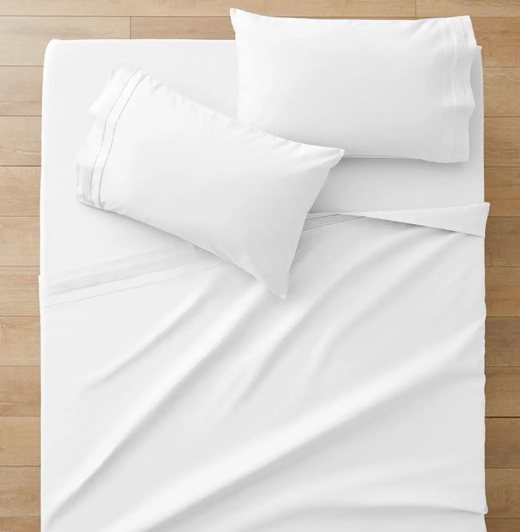 Ovela Luxury 1200 TC Egyptian Cotton Sheet Set - Single White