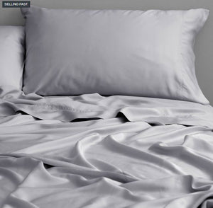 Lustro Luxury Bamboo Sheet Set - Perla Silver