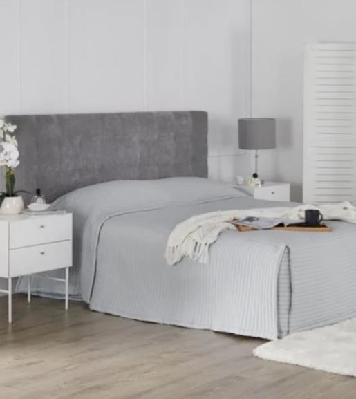 Logan and Mason  Davenport Grey Bedspread