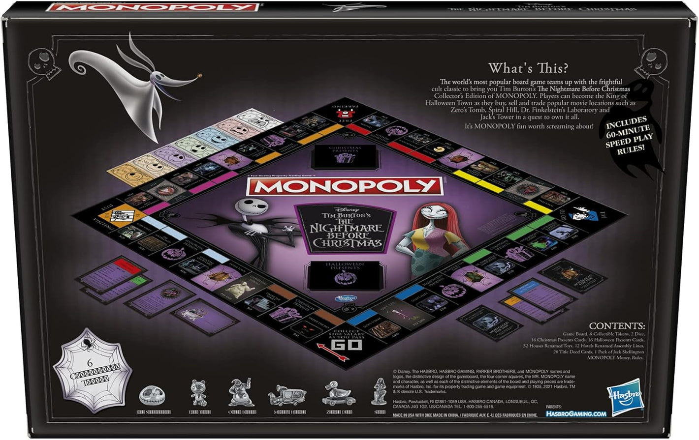 Tim Burton's The Nightmare Before Christmas Monopoly Board Game
