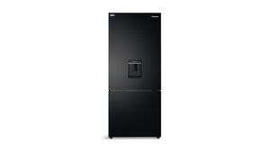 Panasonic 377L Bottom Mount Fridge Freezer Black Steel