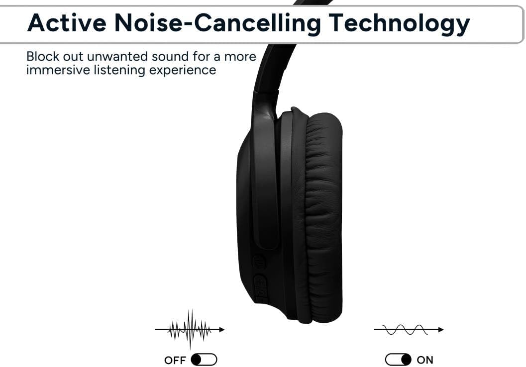Kogan NC35 Noise-Cancelling Headphones (Black) - KANC35HRABLK