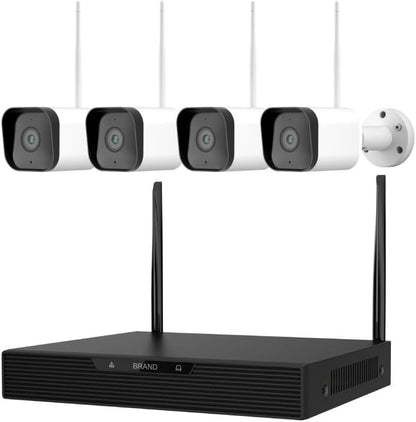 Kogan SmarterHome™ 4 Channel AI NVR Security Camera System with 4 x 3MP Cameras (1TB, WiFi) - KASMNV
