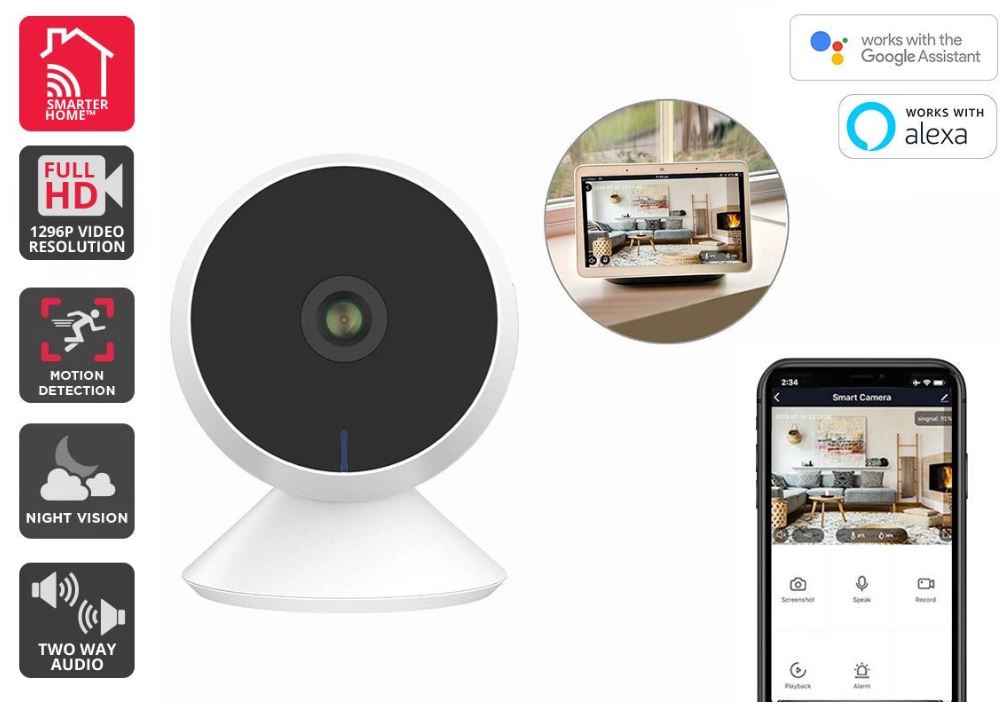 Kogan SmarterHome™ 3MP Indoor Security Camera - Refurbished Camera at Tydi NZ