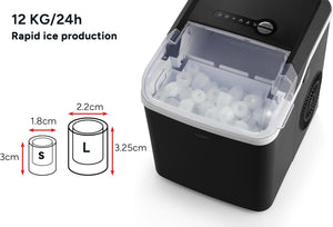 Kogan 12kg Ice Cube Maker (Black) - KA12KBICEMKA