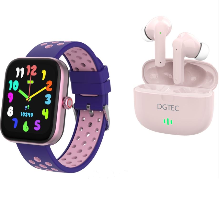 DGTEC Smart Watch with Wireless Earbuds