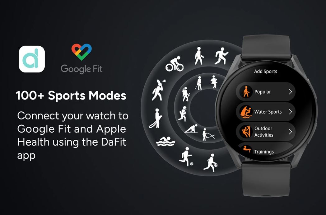 Kogan Pulse 3 Smart Watch (Classic Black)