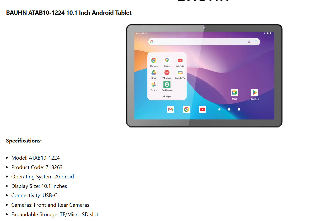 Bauhn 10.1" Android Tablet