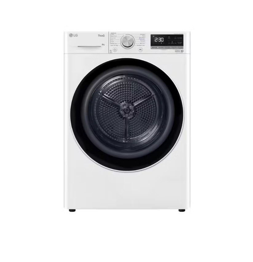 LG 8kg Heat Pump Condenser Smart Dryer - White (Series 5/ DVH5-08W)