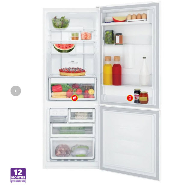 Westinghouse 308L bottom freezer fridge - White