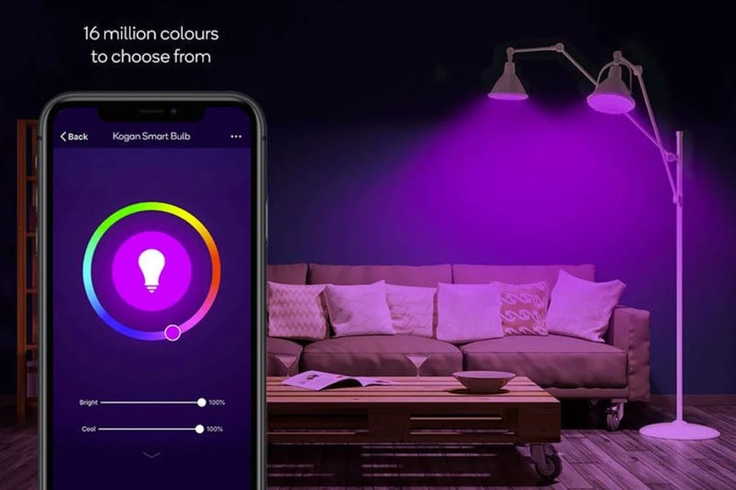 Kogan SmarterHome™ 9W Colour & Warm/Cool White Smart LED Bulb (E27, Wi-Fi)