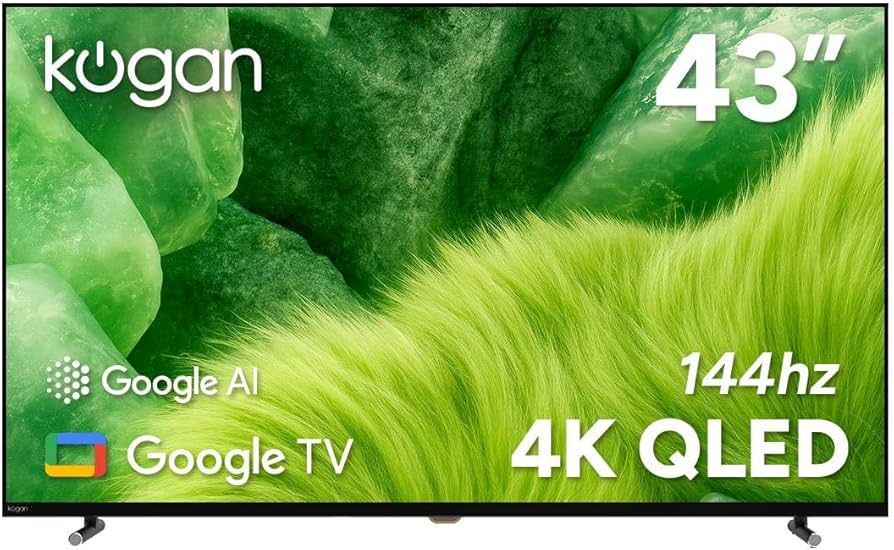 Kogan 43"  QLED 4K 144Hz Smart AI Google TV