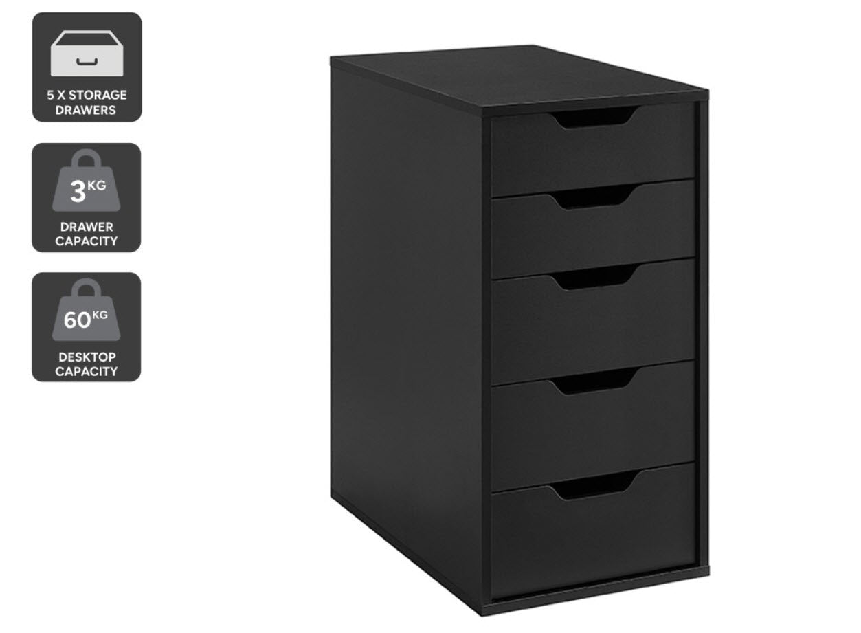 Ovela Alice Office Drawers (Black)