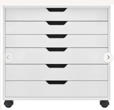 Ovela Alice Wide Mobile Office Drawers with Castors