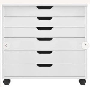 Ovela Alice Wide Mobile Office Drawers with Castors