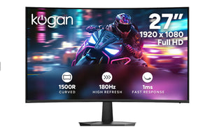 Kogan 27" Curved Full HD 180Hz 1ms FreeSync Gaming Monitor (1920 x 1080)