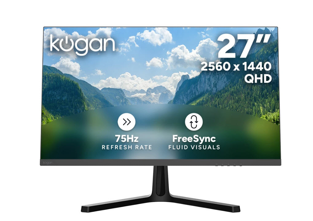 Kogan 27" QHD 75Hz Frameless FreeSync Monitor (2560 x 1440)