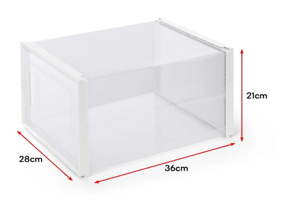 Ovela Shoe Storage Box Front Drop (set of 12)