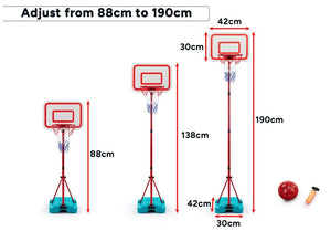 Kids 88-190cm Basketball Hoop Stand Set