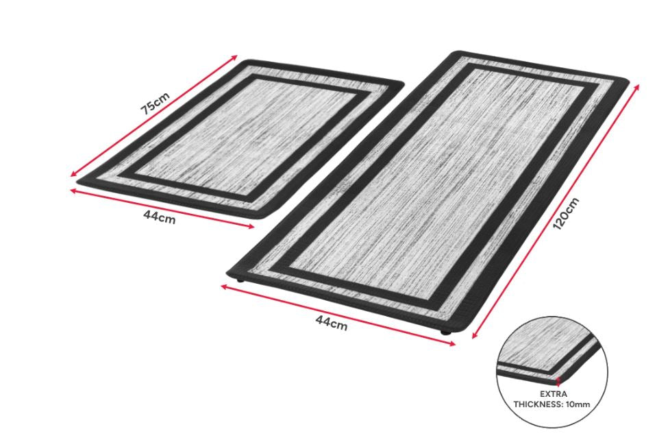Ovela 2 Piece Non-Slip Kitchen Mat Set