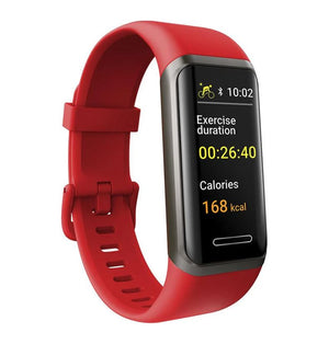 Ryze ELEVATE Fitness & Wellbeing Smart Watch with Alexa (Dark Grey/Red)