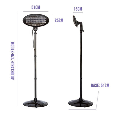 lENNOX Infrared Heater, 2000W Outdoor Electric Portable Patio