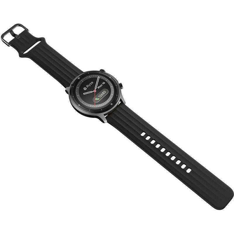 Ryze Flex Fitness & Wellbeing Smart Watch (Dark Grey/Black)