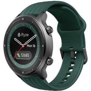 Ryze Flex Fitness & Wellbeing Smart Watch (Dark Grey/Black)
