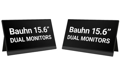 2 x 15.6inch Portable Monitor,1080P USB-C HDMI Second External Monitor for Laptop,PC,Mac Phone,PS,x-