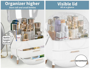 Makeup Storage Case Cosmetic Organiser White