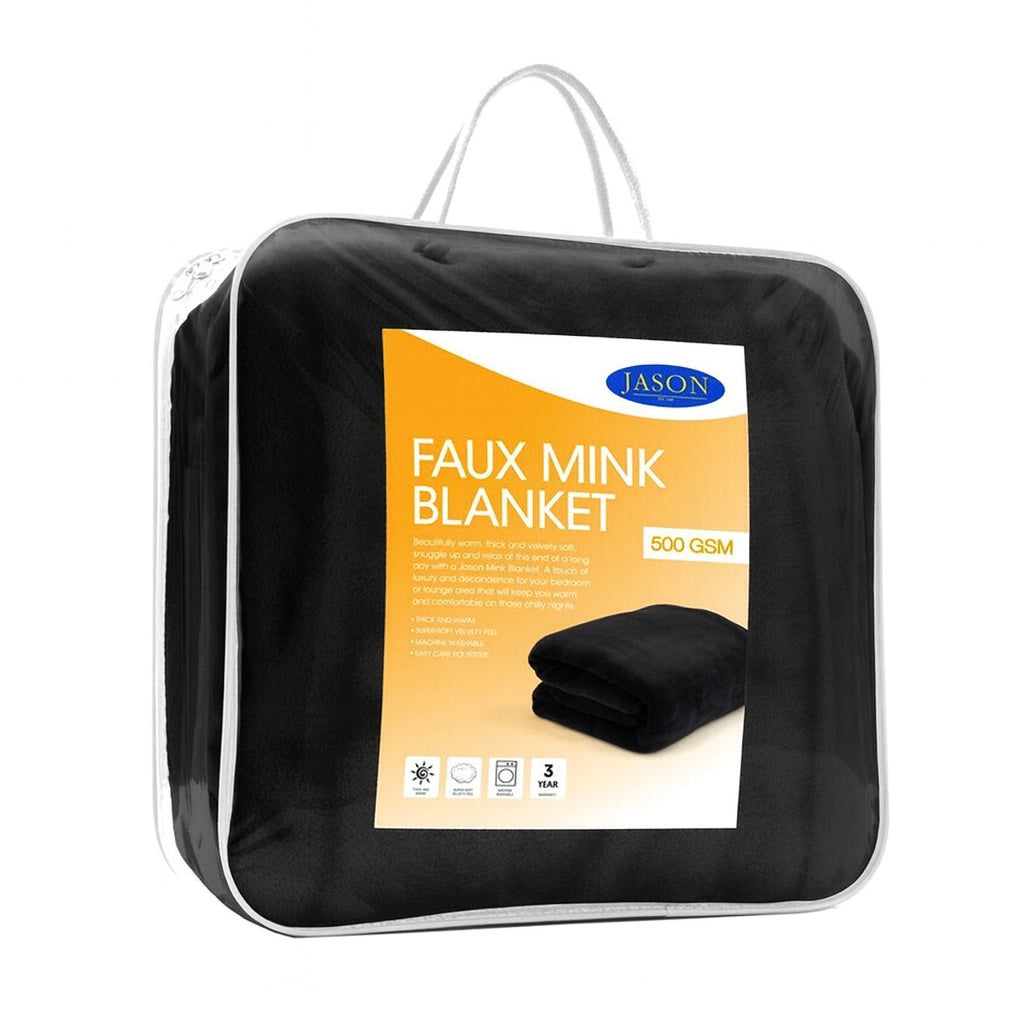 Jason Faux Mink Blanket - Queen