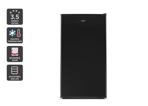 KA93SCFRDGB = Kogan Bar Fridge (93‑Series, Stainless/Black)