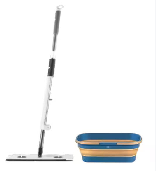 Magic Mop with Built-in Draining Tool & Foldable Bucket