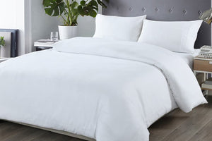 ROYAL COMFORT BLENDED BAMBOO QUILT COVER SET (DOUBLE WHITE)