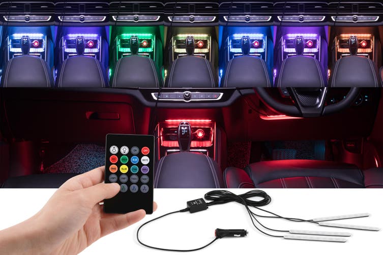 Certa Car Interior LED Strip Lights (4 Piece)