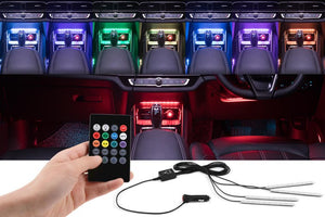 Certa Car Interior LED Strip Lights (4 Piece)