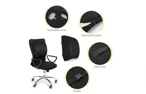Ergolux Lumbar Support Back Cushion (Black)