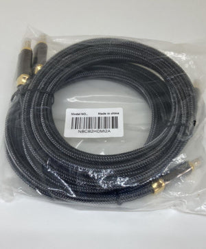 Ultra High Quality 2 metre Braided Gold plated HDMI 2 Pack 