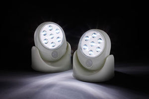 Kogan Wall Mounted Motion Sensor Cordless LED Light (White) - 2 Pack