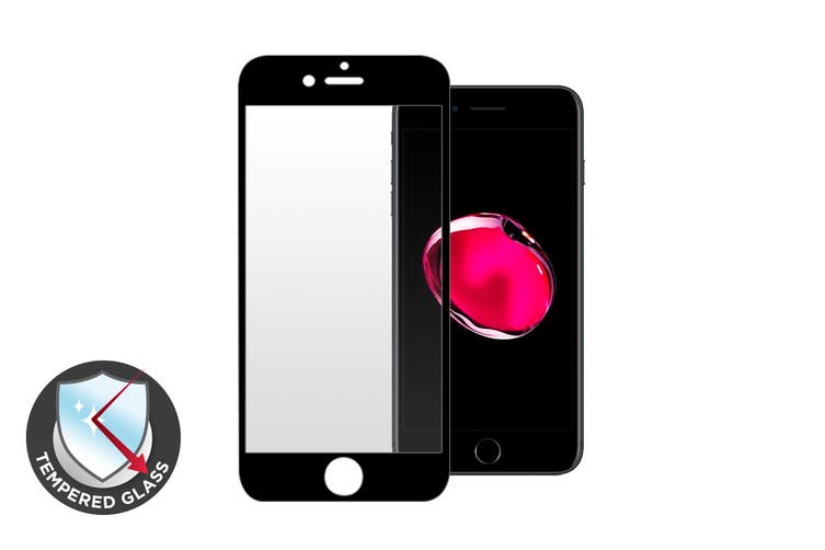Premium Tempered Glass Screen Protector for iPhone 7 Plus (Black)