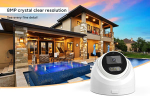 Kogan 8 Channel AI NVR Security Camera System Add-on PoE 8MP Dome Camera