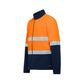 KING GEE REFLECTIVE FULL ZIP SPLICED HI VIS FLEECE (ORANGE/NAVY SIZE 2XL)