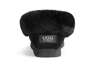 OUTBACK UGG MOCCASINS - PREMIUM SHEEPSKIN (BLACK SIZE 11M / 12W US)