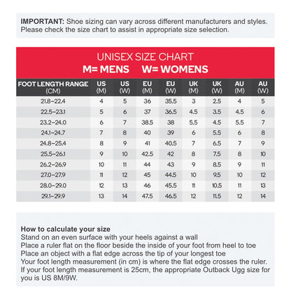 OUTBACK UGG SLIPPERS BARWON - PREMIUM SHEEPSKIN (BLACK SIZE 8M / 9W US)