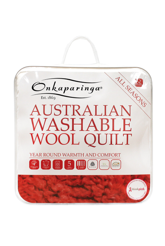 Onkaparinga Washable Wool Quilt All Seasons Double