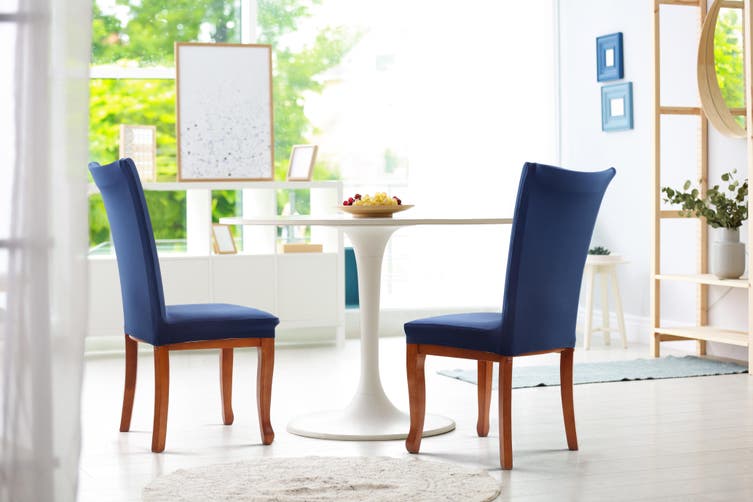 Ovela Pack of 8 Set Dining Chair Cover (Navy)