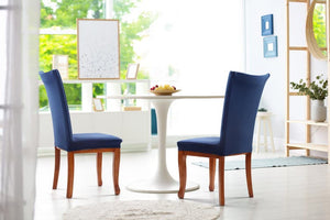 Ovela Pack of 8 Set Dining Chair Cover (Navy)