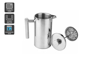 Ovela Stainless Steel Double Wall Coffee Plunger 1000ML