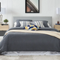 Ovela Deluxe Cotton Waffle Quilt Cover Set (Queen, Charcoal)