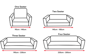 Ovela 4 Seater Sofa Cover Stretch (Black)